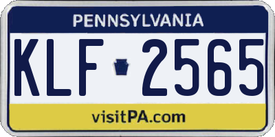 PA license plate KLF2565