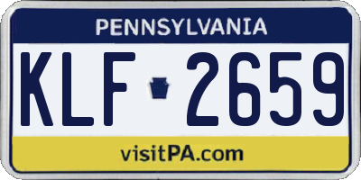 PA license plate KLF2659