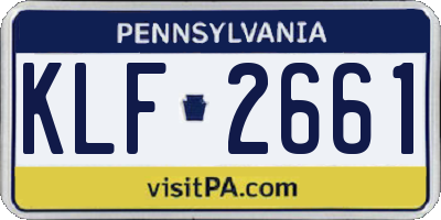 PA license plate KLF2661