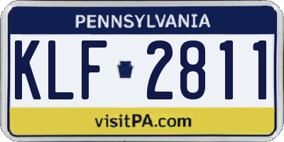 PA license plate KLF2811