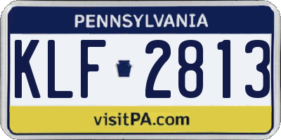 PA license plate KLF2813