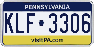 PA license plate KLF3306