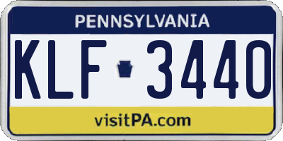 PA license plate KLF3440