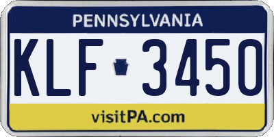 PA license plate KLF3450