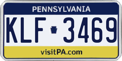 PA license plate KLF3469