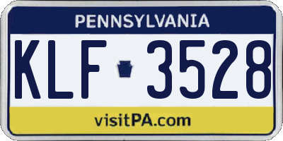 PA license plate KLF3528
