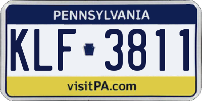 PA license plate KLF3811