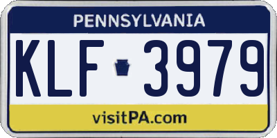 PA license plate KLF3979