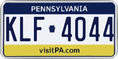 PA license plate KLF4044