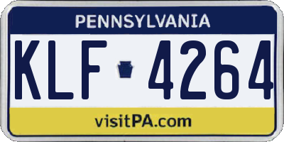PA license plate KLF4264