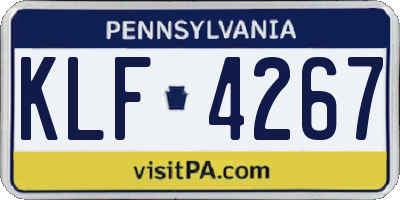 PA license plate KLF4267