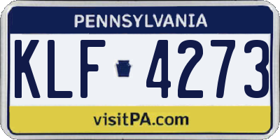 PA license plate KLF4273
