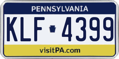 PA license plate KLF4399