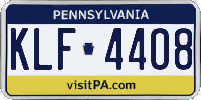 PA license plate KLF4408