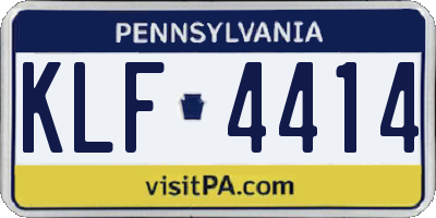 PA license plate KLF4414