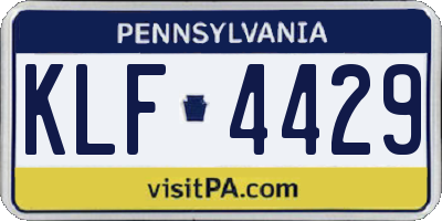 PA license plate KLF4429