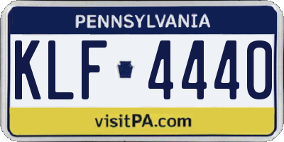 PA license plate KLF4440