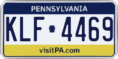 PA license plate KLF4469