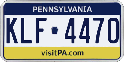PA license plate KLF4470