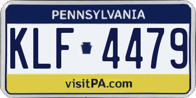 PA license plate KLF4479