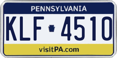 PA license plate KLF4510