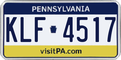 PA license plate KLF4517