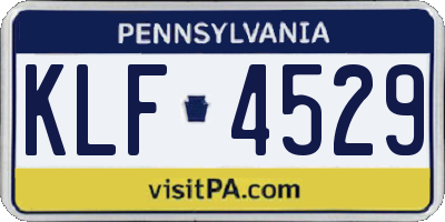 PA license plate KLF4529