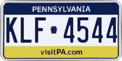 PA license plate KLF4544