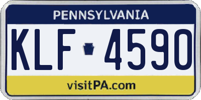 PA license plate KLF4590