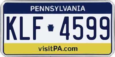 PA license plate KLF4599