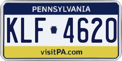 PA license plate KLF4620