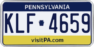 PA license plate KLF4659