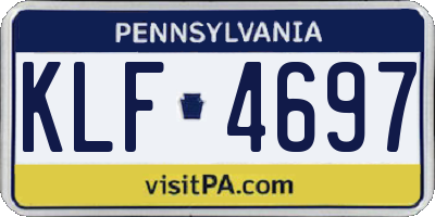 PA license plate KLF4697