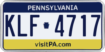 PA license plate KLF4717