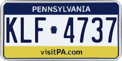 PA license plate KLF4737