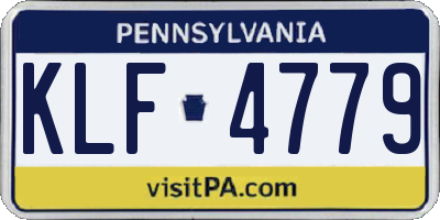 PA license plate KLF4779