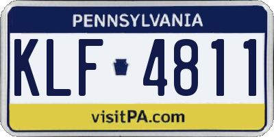 PA license plate KLF4811