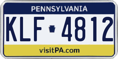PA license plate KLF4812