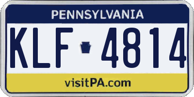 PA license plate KLF4814
