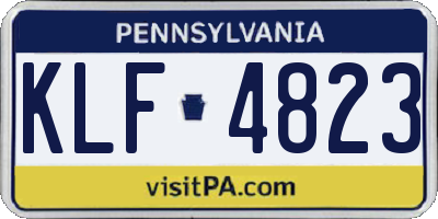 PA license plate KLF4823