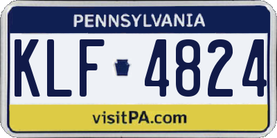 PA license plate KLF4824