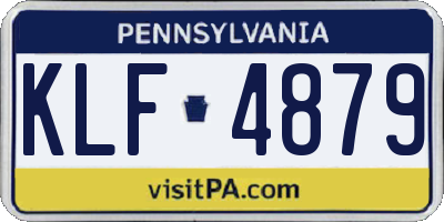 PA license plate KLF4879