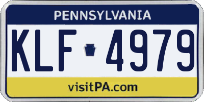 PA license plate KLF4979