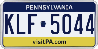 PA license plate KLF5044