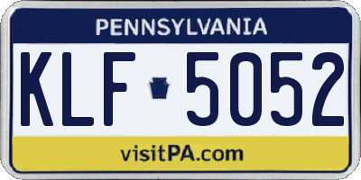 PA license plate KLF5052