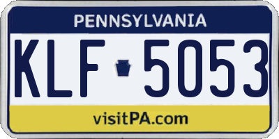 PA license plate KLF5053