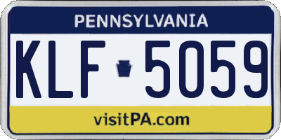 PA license plate KLF5059
