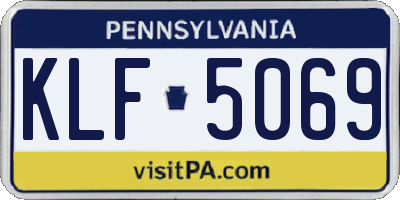 PA license plate KLF5069