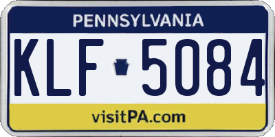 PA license plate KLF5084