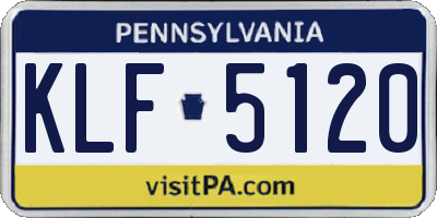 PA license plate KLF5120